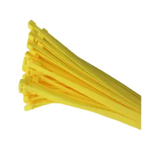 100 x Yellow Nylon Cable Ties 300 x 4.8mm / Extra Strong Zip Tie Wraps