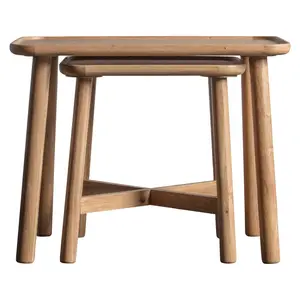 Serenity 2 Piece Nest of Tables (Set of 2) Oak