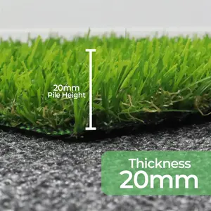 20mm Pile Height Artificial Grass Astro Garden Landscape Turf