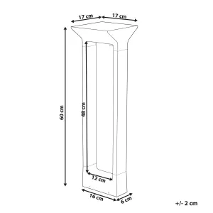 Solar Outdoor LED Bollard Lamp Black MALDEN