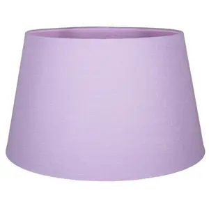 Traditional Linen Fabric Drum Shade for Pendant & Lampshade Lilac / 19cm H x 30cm W x 30cm D