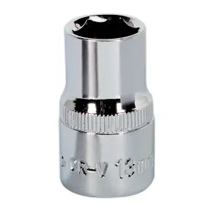 Sealey WallDrive Socket 13mm 1/2" Square Drive Fully Polished Finish Tool SP1213