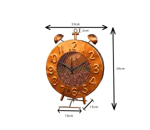 Garden Clock Hanging Bird Feeder - Copper Effect