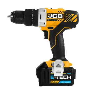 JCB 18V 45Nm Combi Drill, Variable Speed with 3.0Ah Li-ion Battery & 2.4A Fast Charger  JCB-18CD-3CXB