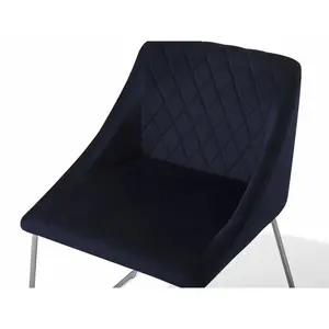 Kirkhill Upholstered Dining Chair (Set of 2) Navy Blue