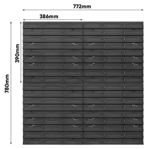 WALL MOUNTED TOOL PEG BOARD SET GARAGE STORAGE BINS WORKSHOP RACK SHED ORGANISER Model 32