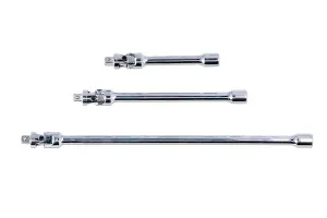 Laser Tools 8495 3pc Universal Joint Extension Set Spring Loaded 1/4"D