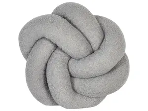 Throw Cushion ANGELONIA Boucle 45 x 45 cm Solid Grey