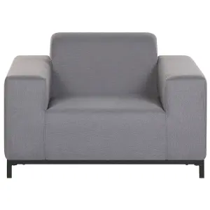 Beliani Modern Armchair ROVIGO Fabric Grey