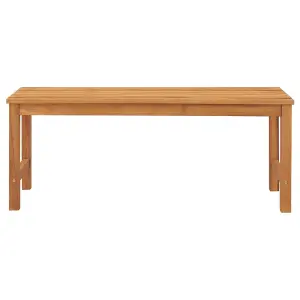 Berkfield Garden Bench 114 cm Solid Teak Wood