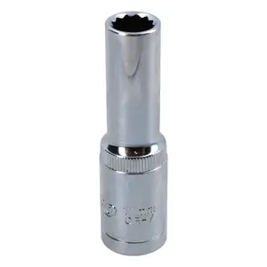 11mm 1/2in Drive Double Deep Long Reach Metric Socket 12 Point Sided Bi-hex