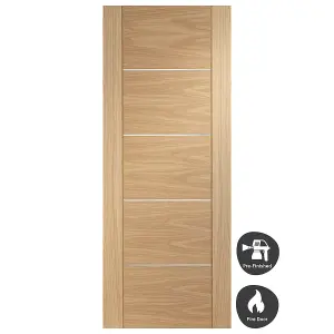 Internal Portici Oak Pre-Finished Fire Door 1981 x 762 x 44mm (30")