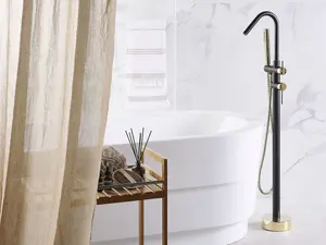 Freestanding Bathtub Faucet VICTORIA Black-Gold