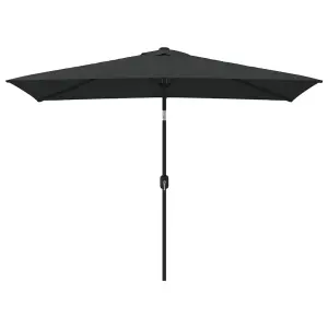 Berkfield Outdoor Parasol with Metal Pole 300x200 cm Black