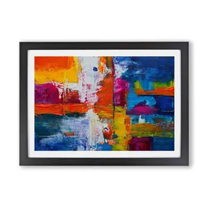 Abstract Vol.443 by S.Johnson - Single Picture Frame Painting Black / 24cm H x 33cm W x 2cm D