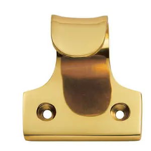 Cast Sash Window Lift 32mm Fixing Centres 48 x 45mm Polished Brass