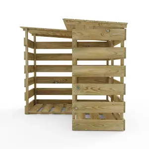 Everest Wooden Log Store (Corner - 140cm Wide, 123cm Tall)