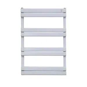 Aluminium Towel rail. compatible with heat pump. energy efficient. White. Model: Venice. Height: 775mm. width: 500mm