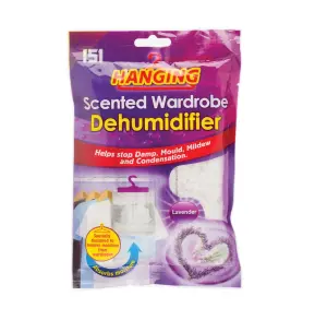 3 Hanging Wardrobe Dehumidifier Bags Scented Moisture Trap Crystals Damp control