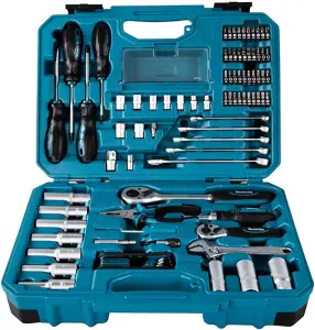 Makita 87 PC Mechanics Spanner Socket Screwdriver Set General Maintenance Kit +