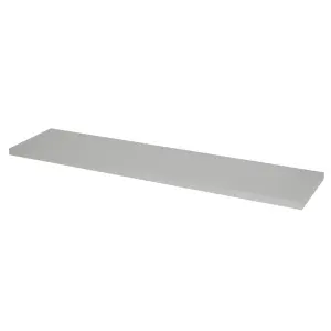 GoodHome Rigga Light grey Rectangular Floating shelf (L)80cm x (D)19cm