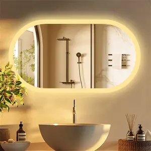 Oval LED Wall Mirror 120cm H x 60cm W