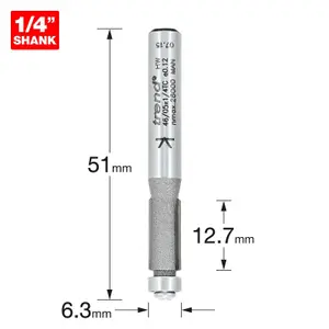 Trend 46/05 x 1/4 TCT 90 Degree Template Profiler 6.3 x 12.7mm