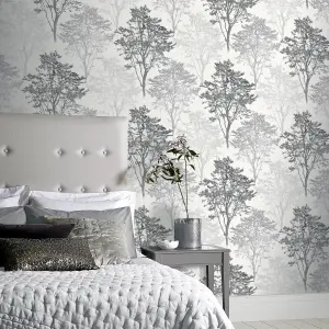 Arthouse Wildwood Mono Wallpaper