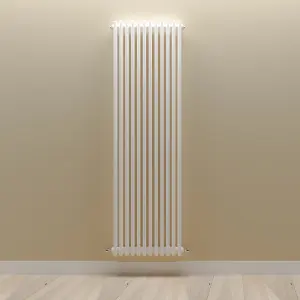 Vertical White Triple Column Radiator (H) 1800mm x (W) 560mm, 10265 BTU.