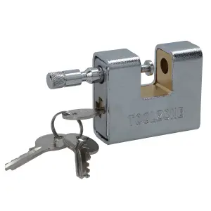 63mm Armoured Container Padlock Shutter Lock Security Solid Shed 3 Keys