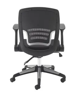 Rainbow Zebra Mesh Back Computer Desk Chair with Folding Armrests