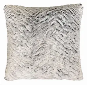 Catherine Lansfield Downstairs Living Wolf Faux Fur 43x43cm Cushion Neutral