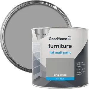 GoodHome Long island Flat matt Furniture paint, 500ml