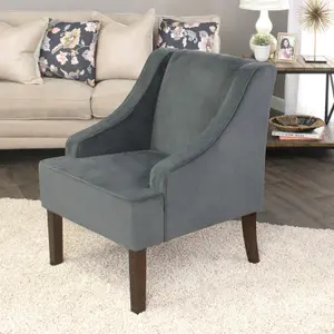 Savoy Velvet Armchair - Dark Grey