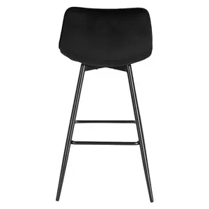 64 cm bar chair Heyman (Set of 2) Black