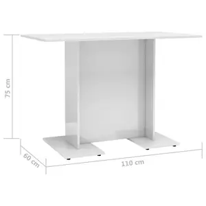 Palmeri Dining Table High Gloss White