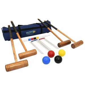 Croquet Set - Full Size - Premium 4 Player Set - Outdoor