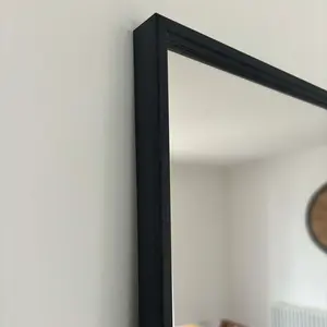 Metal Wall  & Leaner  Mirror in Black 165cm H x 56cm W