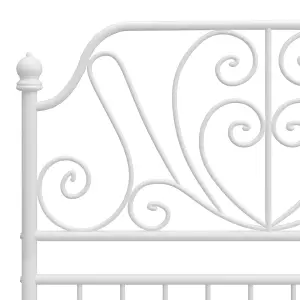 Berkfield Bed Frame White Metal 100x200 cm