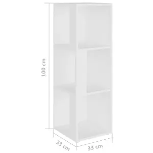 Berkfield Corner Cabinet White 33x33x100 cm Engineered Wood