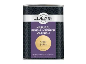 Liberon Natural Finish Interior Varnish Clear Satin 1 litre