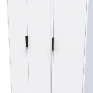 Fuji 3 Door Wardrobe in White Matt (Ready Assembled)