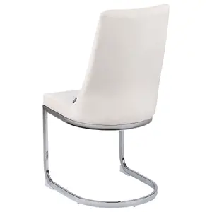 Set of 2 Dining Chairs ALTOONA Velvet Off-White