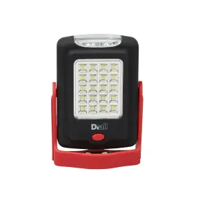 Diall Black & red 220lm LED Battery-powered Portable flashlight