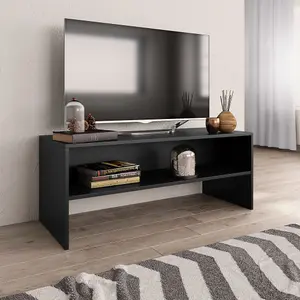 vidaXL TV Cabinet Black 100x40x40 cm Engineered Wood