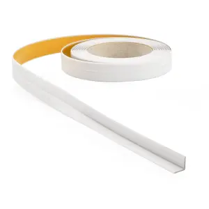 Pvc skirting board trim self-adhesive flexible 800-10 - 5m roll 10x10mm light grey