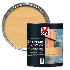 V33 Extreme protection Clear Satin Wood stain, 2.5L