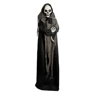 Halloween Animated Skeleton Ghost Decoration Trick or Treat Party 72inch Black