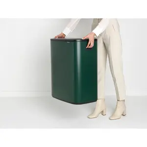 Bo Touch Bin, 60 litre, with 1 inner Plastic Bucket Pine Green