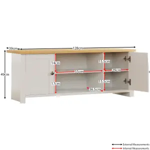 Vida Designs Arlington White 2 Door TV Unit Stand